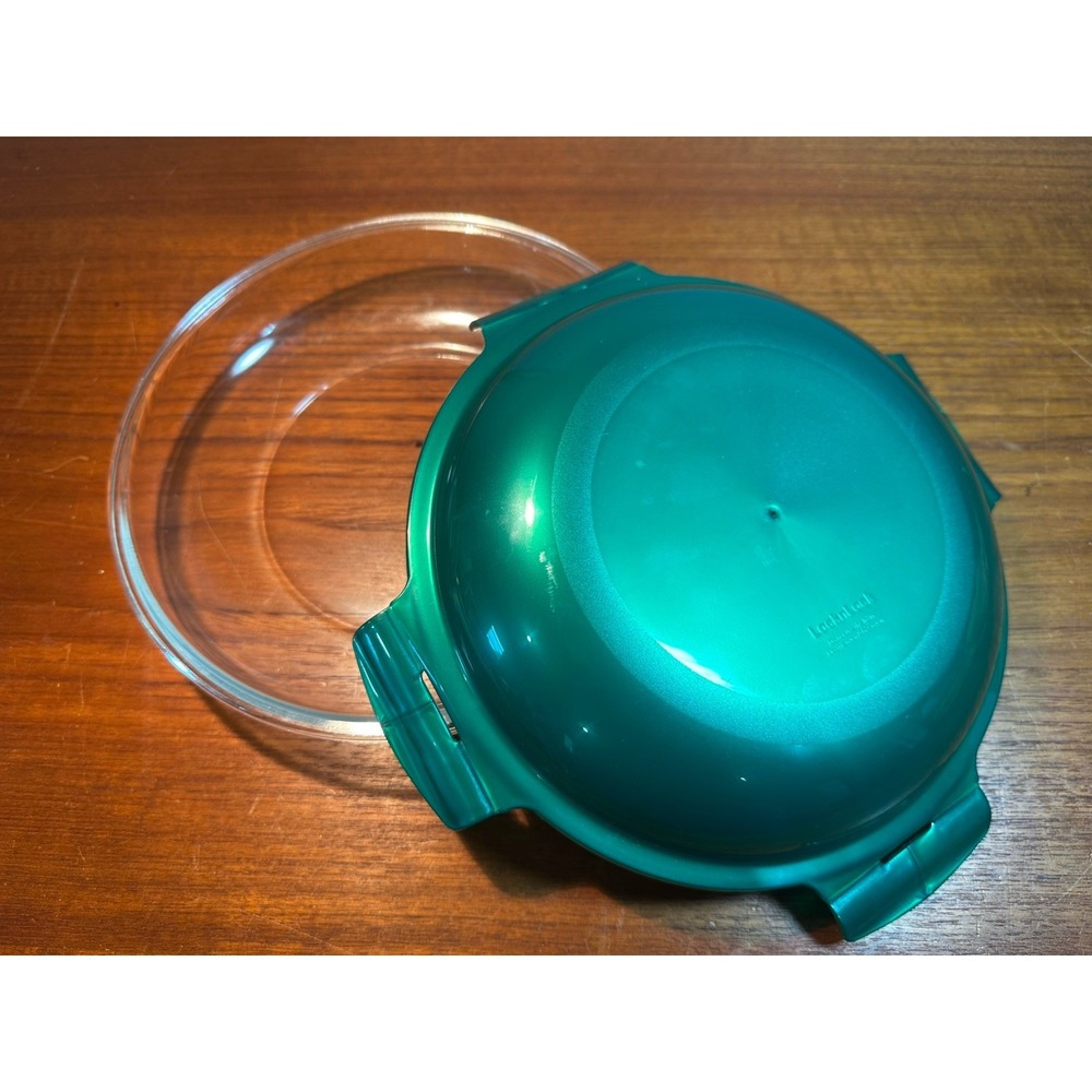 LocknLock Glass Storage Bowl W Lid  SPEARMINT EUC 8"